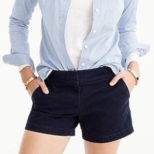 J.CREW navy chino shorts